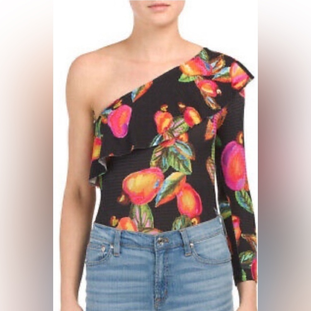 FARM Rio one shoulder Cashew body suit - Picture 8 of 9